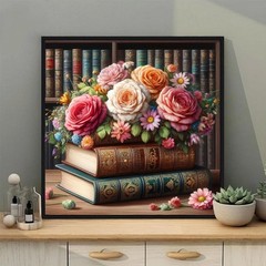 Book Paint by Numbers Kit for Adults with Frame, Book Paint by Number for Adults
