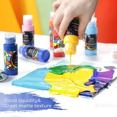 Outdoor Acrylic Paint for Metal, 24 Colors Paint Set, 2 oz./60ml Bottles for …