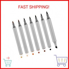6 Pack Dual Tip Leather Dye Marker Pens Leather Touch up Pen Shoe Marker Leather