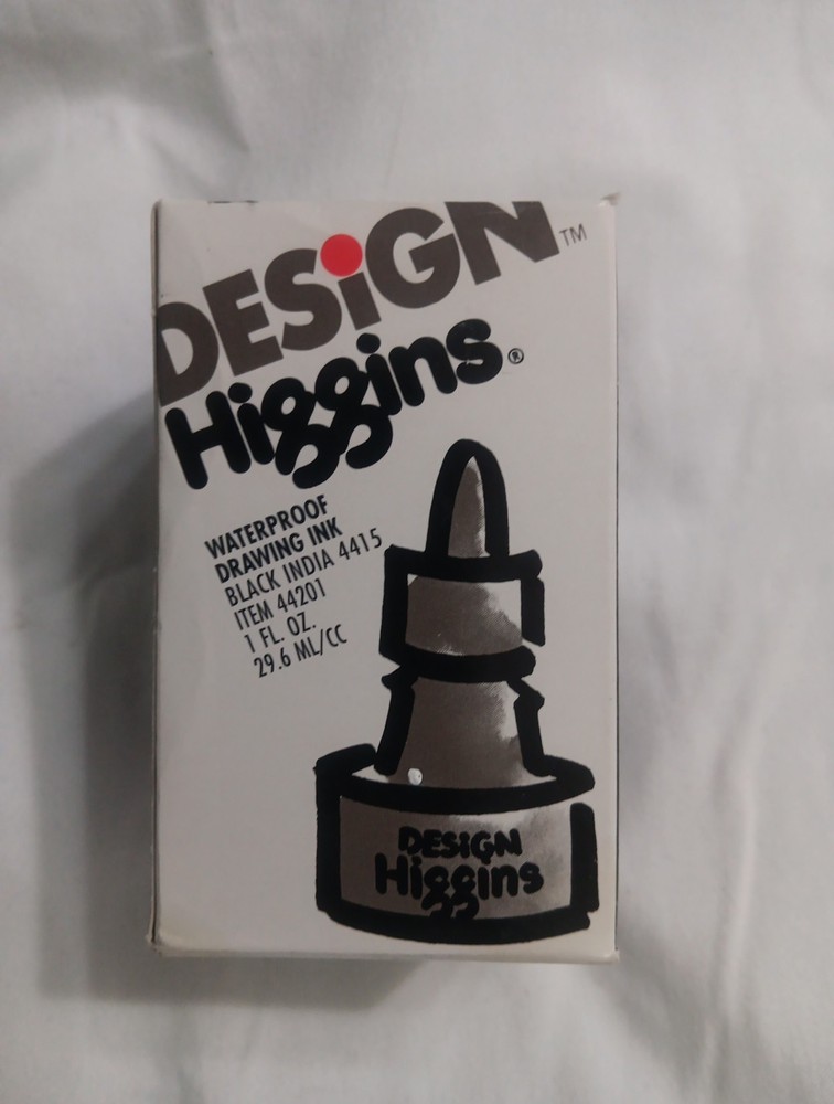 Higgins Black India Pigment-Based Waterproof Drawing Ink 1 oz.