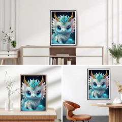 Cartoon Diamond Painting Kits for Adults,5D Dragon Diamond Art Kits for Beginner