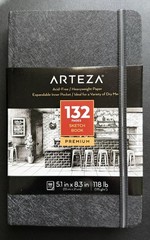 Arteza Premium Sketch Book 132 pages 118 lb. Acid-Free Heavyweight 5.1 x 8.3”
