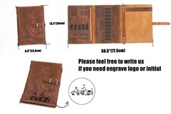 Leather sketchbook cover case for sketch pad 9″ x 12″ Drawing Sketch Pad Holder