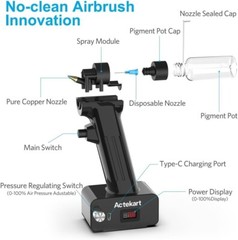 No-Clean Airbrush Kit with Disposable Nozzle (50pcs x 0.2mm & 100pcs x 0.3mm ,,,