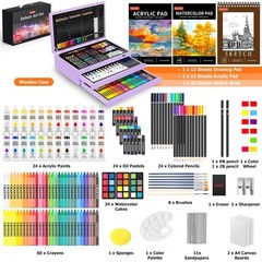 Art Supplies,192-Pack Deluxe Art Set Drawing Painting Supplies Kit