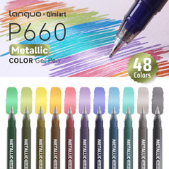 Languo 3D Three-Dimensional 48-Color Metallic Painting Pen with 1.0Mm Stainless