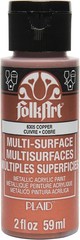 FolkArt Multi-Surface Metallic Paint in 2 Fl Oz (Pack of 1), Copper