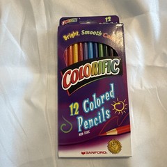 12 Sanford Colorific Colored Pencils. New In Box. Vintage Y2k Unused Bright