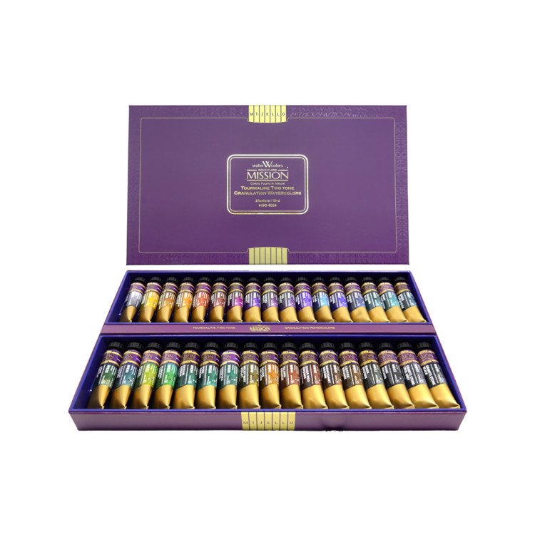 Mijello MGC-8034 Mission Tourmaline Two Tone Granulation Watercolor Set of 34