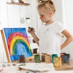 Halobios 3 Packs Stretched Canvases for Painting with 4×4 Inch, 6×6 Inch, 8×8…