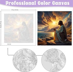 Jesus Paint By Numbers For Adults 16×16 DIY Kit Wall Art Decoration Art New
