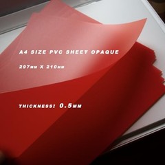 10 Pcs A4 Red Opaque Rigid PVC Plastic Sheets 0.5mm Thick DIY Craft Cutting