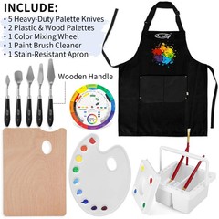 187Pcs Professional All-in-One Art Painting Kit with Aluminum & Beech Wood Ea…