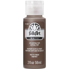 Folkart Acrylic Paint In Assorted Colors (2 Oz), 476, Asphaltum