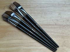 Vintage Morilla No. 808 / 803 Paint Brushes Size 12 And 8 | Japan, Set of 5
