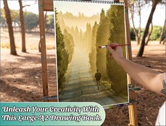 A2 Sketch Pad Cartridge Paper Book White Drawing Sketching 150gsm 25 Sheets UK