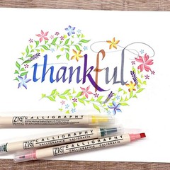 Memory System Calligraphy Markers, Multicolor, 8-Pack