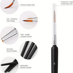 10/11Pcs Miniature Paint Brushes, Detail Tip Paint Brushes Set with Ergonomic Ha