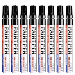 Paint Pens – 8 Pack Permanent Oil-based Paint Markers, Waterproof & 8 Pcs Black