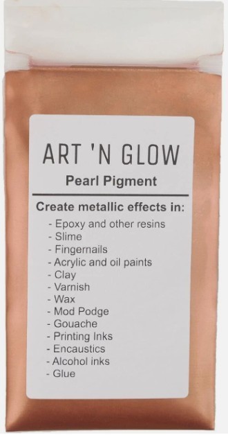Art ‘N Glow Mica Pearl Pigment Powder 25 Grams Of Copper Color