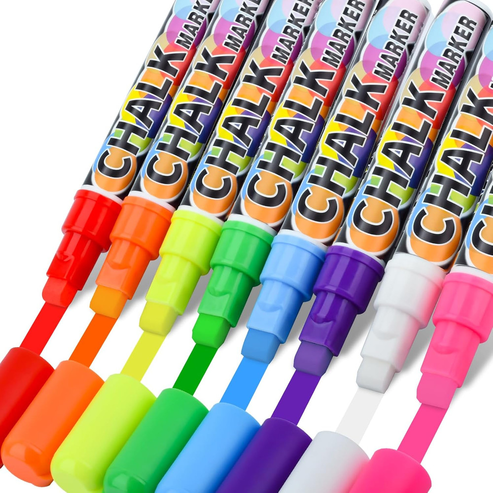 Window Chalk Markers for Cars, Liquid Chalk Marker Pens for Glass