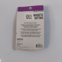 GO Create! 52 Magnetic Buttons 0.75″ Craft Magnets Art Supplies Made in USA New