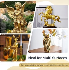 Fast-Drying 8.45 oz Metallic Gold Acrylic Airbrush Paint for Creative Projects