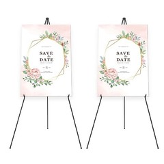 2 Sets Foldable Easel Drawing Stand for Painting Wedding Canvas Art Adjustable