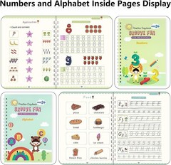Magic Practice Copybook, Reusable Handwriting Workbooks, Magic Grooved Writin…