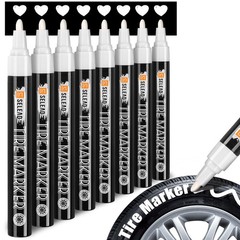 Tire Marker White – 8 Pack Paint Pens for Car Tires Lettering, Premium Profes…