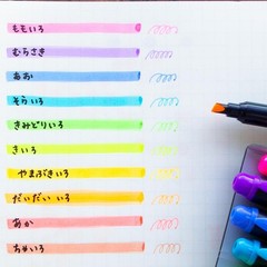Tombow Highlighter Pen, Fluorescent Coat, Twin Type, 3 Colors, 10 Pens (WA-TC3C-