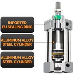 Aluminum Alloy Pneumatic Air Cylinder Bore: 1 1/2 175MM Stroke 40MM Bore