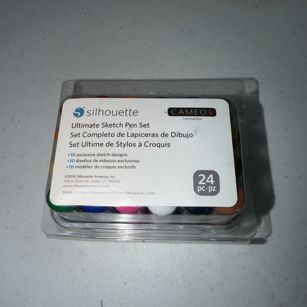 Silhouette Ultimate Sketch Pen Set- 24 Pack – Cameo Portrait Curio Models – New