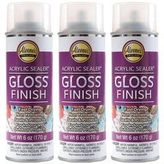 3 Pack Aleene’s 6 oz Acrylic Spray Sealer – Clear Gloss for Stunning Protection