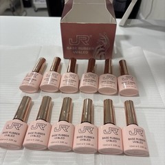 10ml 12pcs Rubber Bottom Paint No Need Color Gel with Transparent & Textured