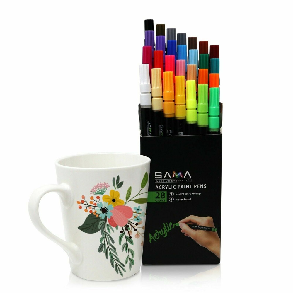 Acrylic Paint Pens-Set of 28 Premium Markers Extra Fine Tip for DIY Art Project