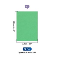 Cyanotype Paper, 12 Sheet Sun Print Paper Kit Green Crafts Paper 4.1×2.9″