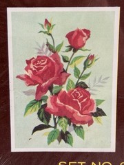 Vintage 1962 Craftint Picture-Craft Paint By Number ROSES Set #210 USA 10×14 NOS