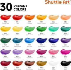 Shuttle Art Acrylic Paint Set, 30 x12ml Tubes Artist 33 Piece 30 Colors