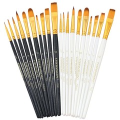 Transon 20pcs Artist Painting Brush Set for Acrylic Watercolor Gouache Hobby Cra