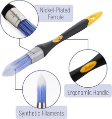 Trim Brush 0.75 Inch Edge Painting Tool Lightweight Plastic Handle for Easy Use