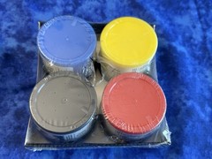 Speedball Fabric Screen Printing Ink Set – 4 Colors (4oz) Black Red Blue Yellow
