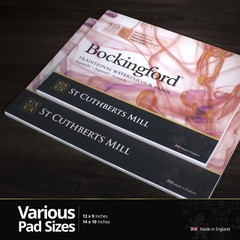 St. Cuthberts Mill Bockingford Watercolor Paper Pad – 12×9-inch White Water C…