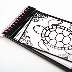 Velvet Art To Go! 2 Spiral Bound Coloring Books w/Perforated Cardstock Pages,…