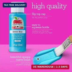 Apple Barrel Acrylic Paint in Assorted Colors (2 oz), 20501, Bright Red