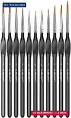 11 Pcs Detail Paint Brushes with Triangular Handles, Paint by Numbers | Paint Br