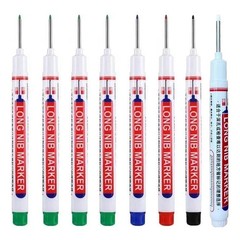 8Pcs/Set 20Mm Deep Hole Long Nib Head Markers for Metal Perforating Pen