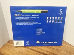 NEW Blick Studio Marker Set Cool Gray Colors Set of 12 Double-Ended
