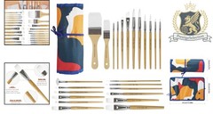 24-Piece Artist Brush Set for Oil, Acrylic & Watercolor Painting