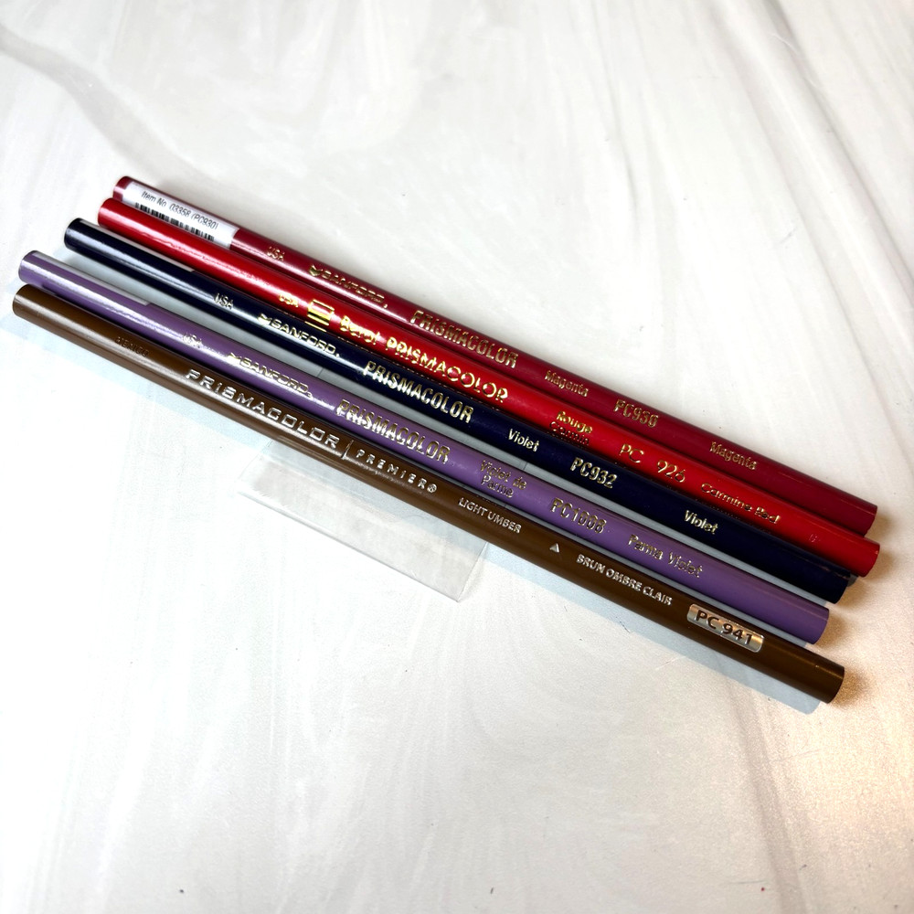 Set of 5 Prismacolor Sanford Colored Pencils Assorted Color Made in USA & Mexico